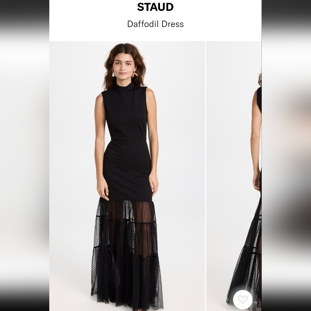 Staud Daufadill Black Dress Lace Large